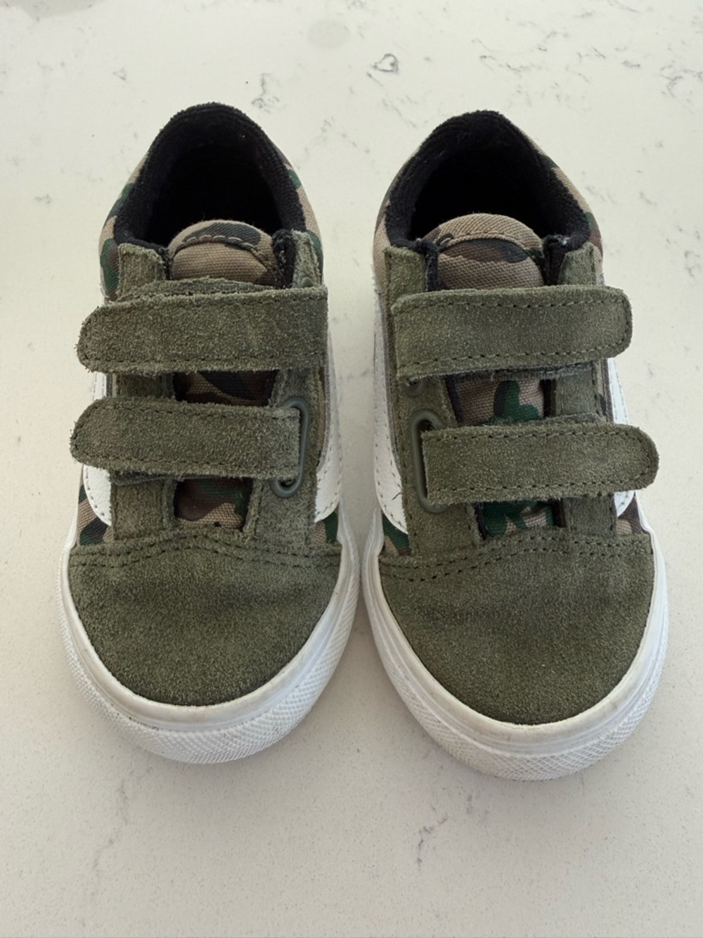 Kids Olive Green Vans